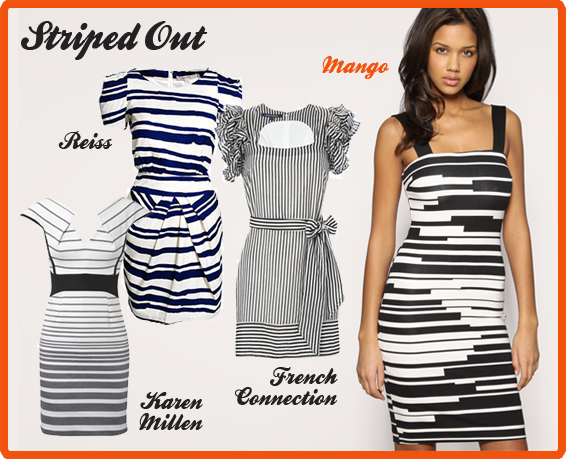 striped dresses wedding guest