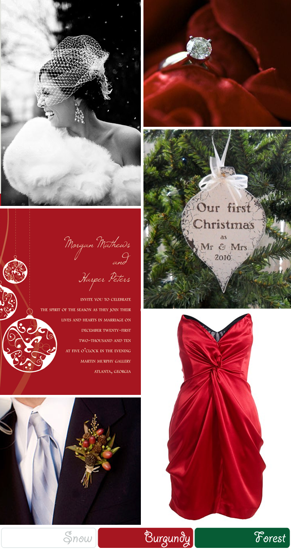 christmas wedding colour inspiration