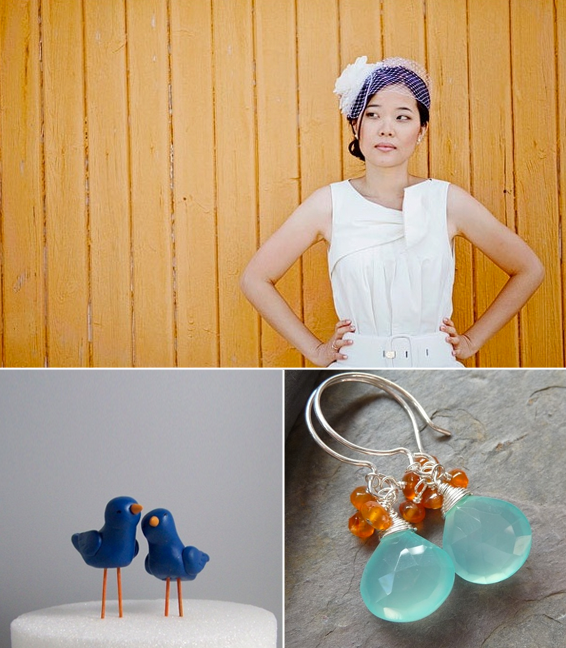 orange blue and turquoise wedding colours