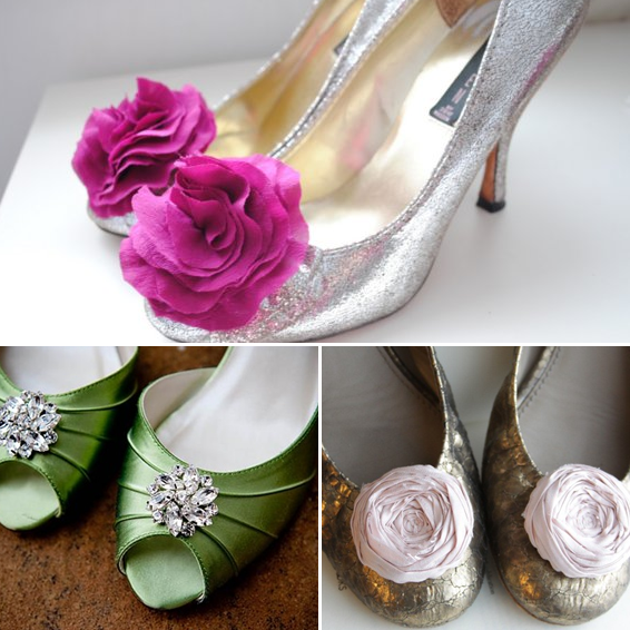 Bridal shoe clips