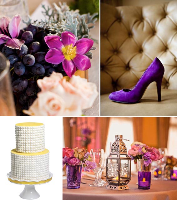 Cerise Violet Gold Wedding Colour Palette Inspiration