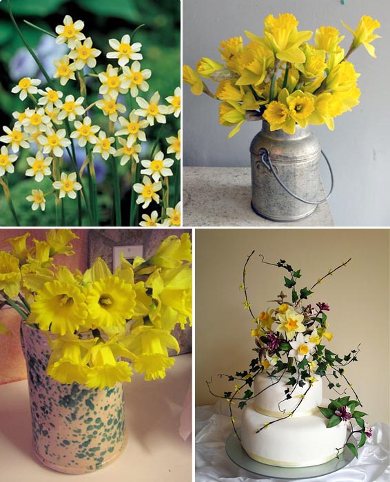 Daffodil Wedding Table Centrepieces