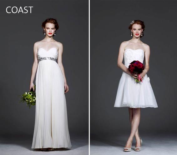 Coast bridal dresses