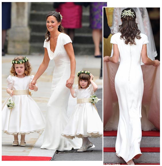 White bridesmaid trend Pippa Middleton