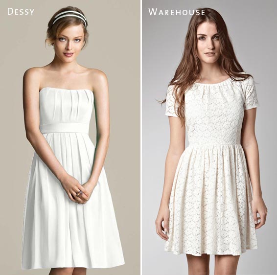 White Bridesmaids Dresses Dessy Warehouse