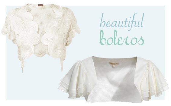 Chiffon wedding boleros