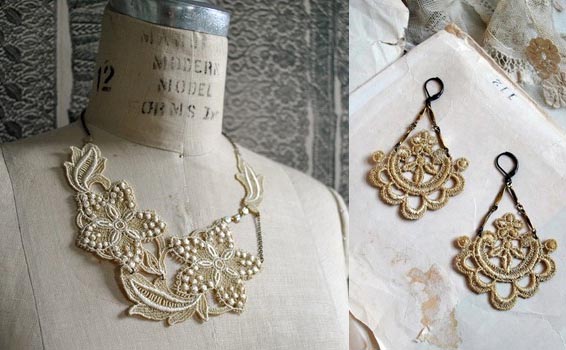 wedding lace jewellery