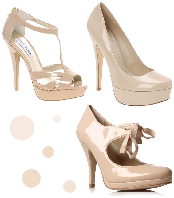 patent nude shoes