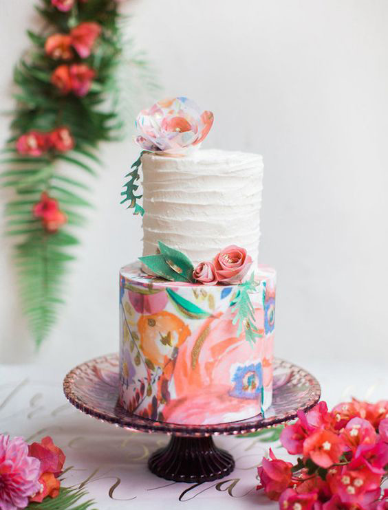 The Best Hand Painted Wedding Cakes | See them all on onefabday.com