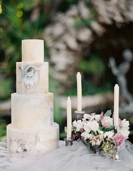 The Best Hand Painted Wedding Cakes | See them all on onefabday.com