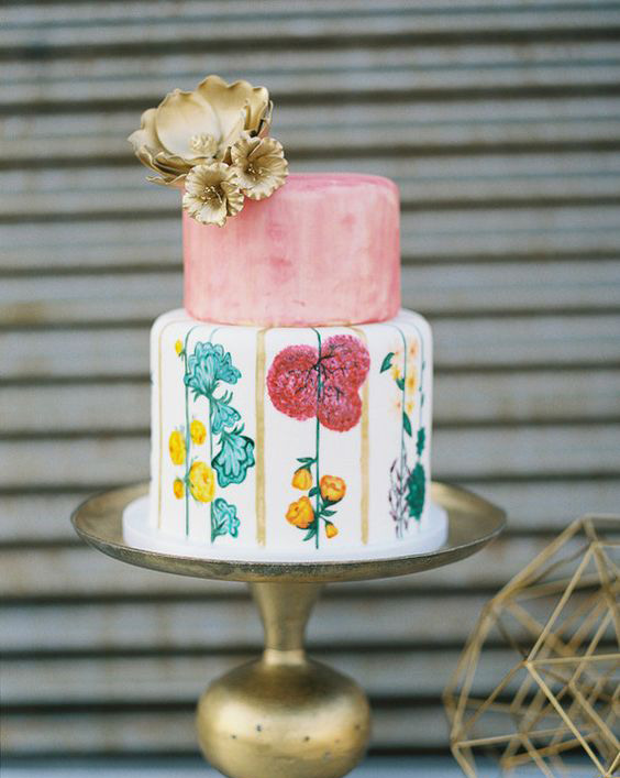 The Best Hand Painted Wedding Cakes | See them all on onefabday.com