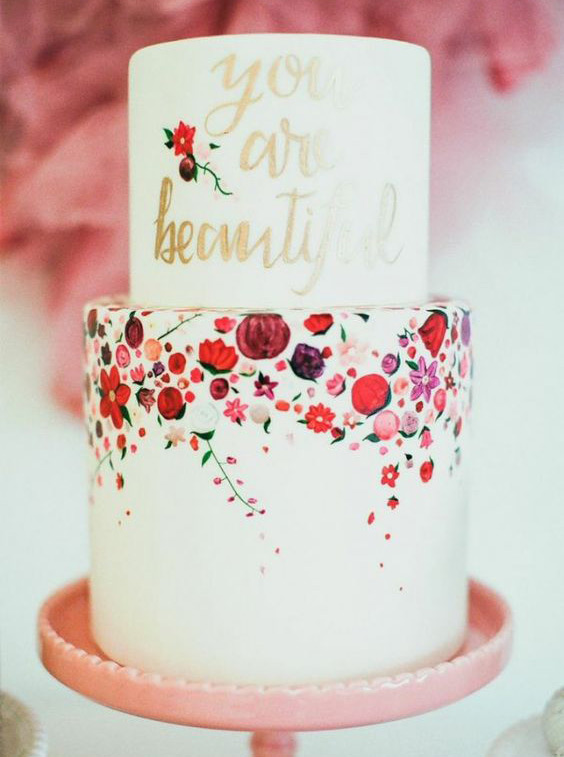 The Best Hand Painted Wedding Cakes | See them all on onefabday.com