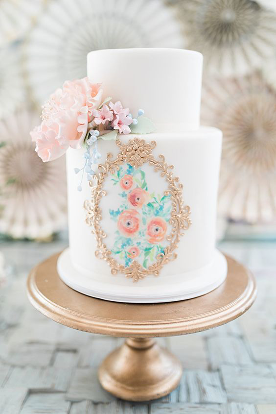 The Best Hand Painted Wedding Cakes | See them all on onefabday.com