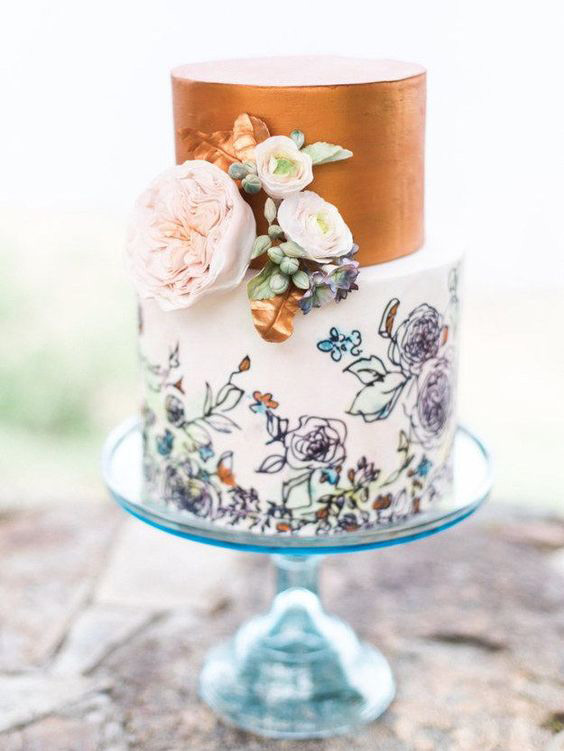 The Best Hand Painted Wedding Cakes | See them all on onefabday.com