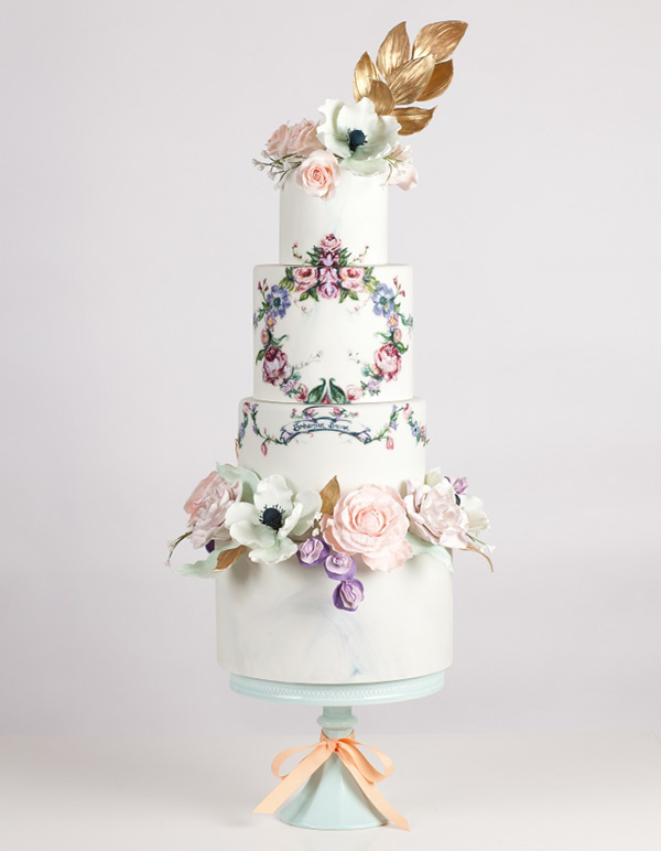 The Best Hand Painted Wedding Cakes | See them all on onefabday.com