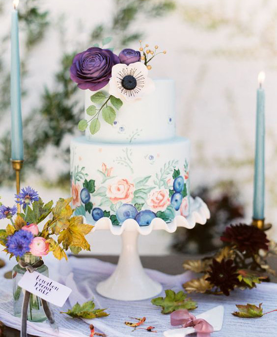 The Best Hand Painted Wedding Cakes | See them all on onefabday.com