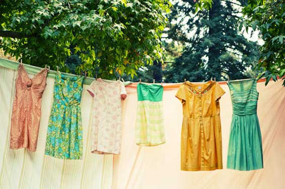 green yellow bridesmaids