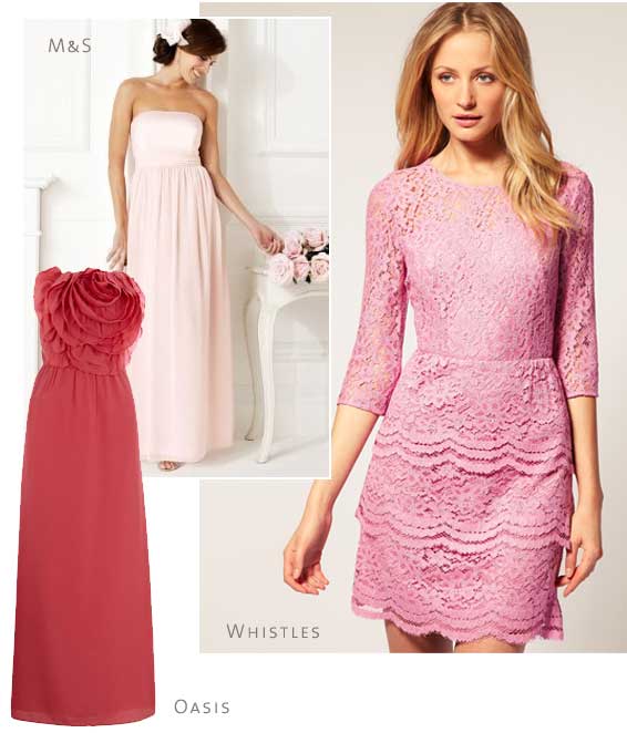 pink bridesmaids dresses