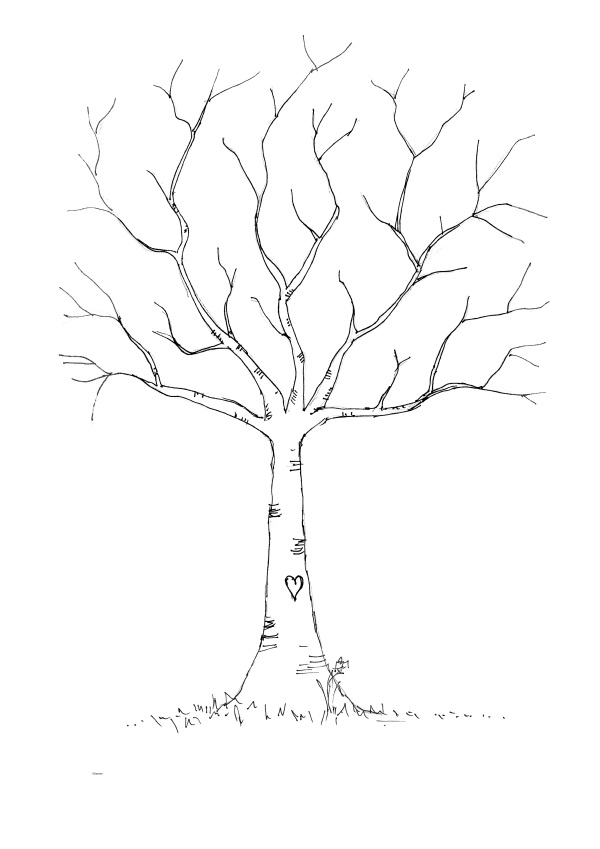 diy fingerprint tree template