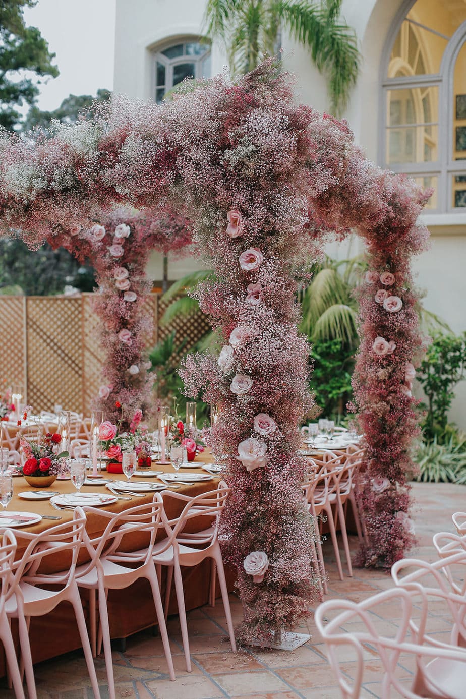 Baby's Breath wedding reception decor | One Fab Day