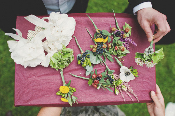 Wildflower Buttonholes - This Modern Love