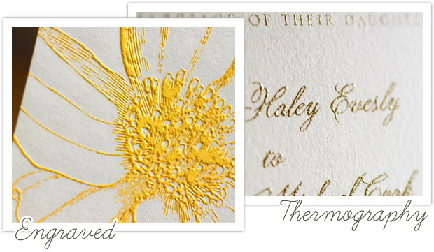 Engraved and Thermography Invitations