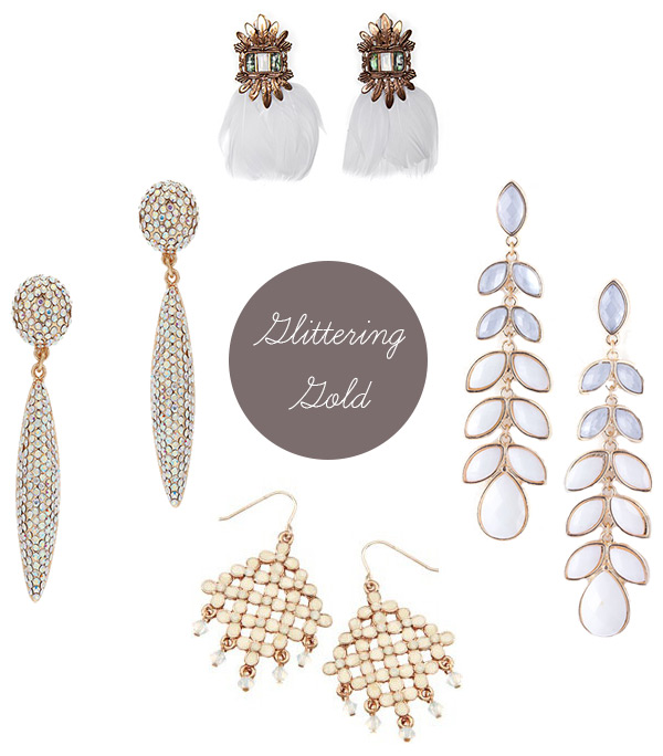 Statement-Earrings---Glittering-Gold