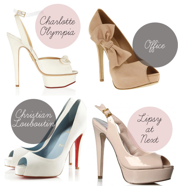 Peep-Toe- Wedding-Shoes