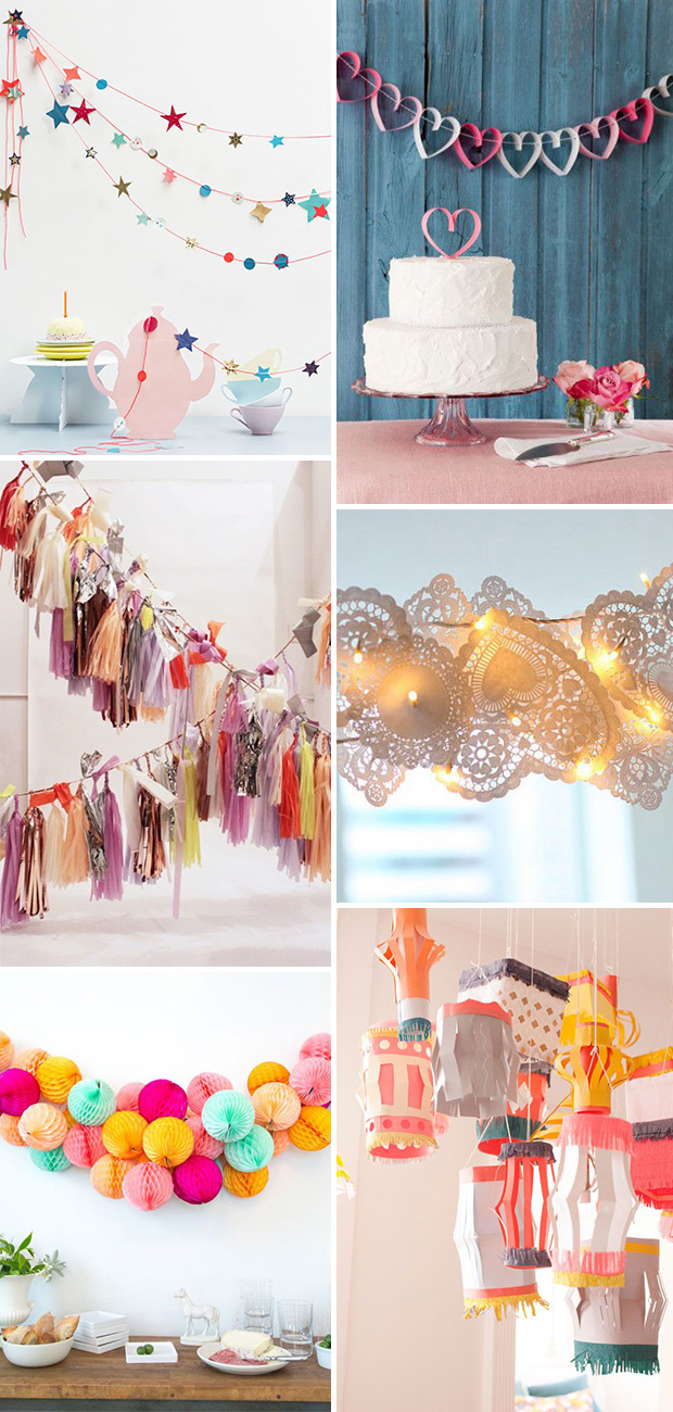 Pretty paper garlands - the perfect alternatives to bunting | onefabday.com