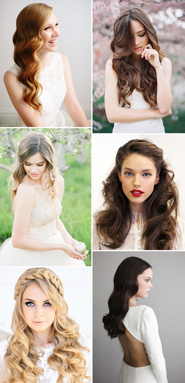 Glam and Glossy | Long bridal hair ideas | onefabday.com