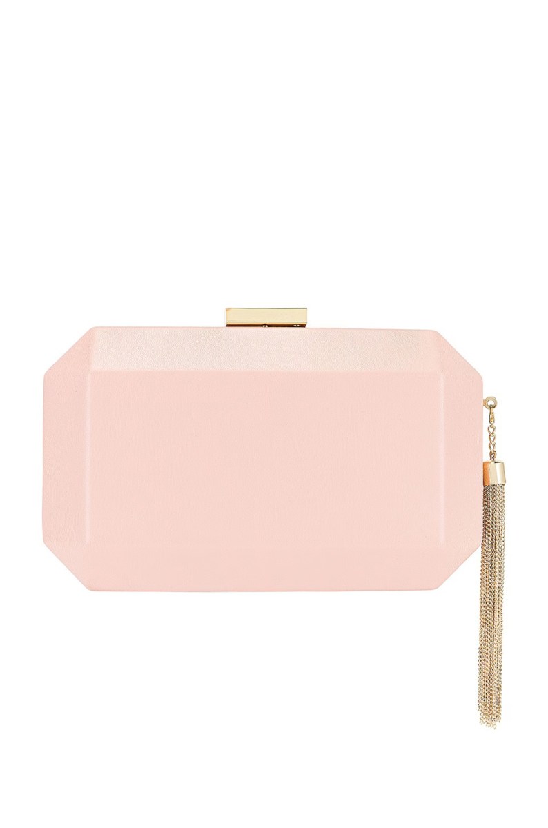 Olga Berg pink bridal clutch