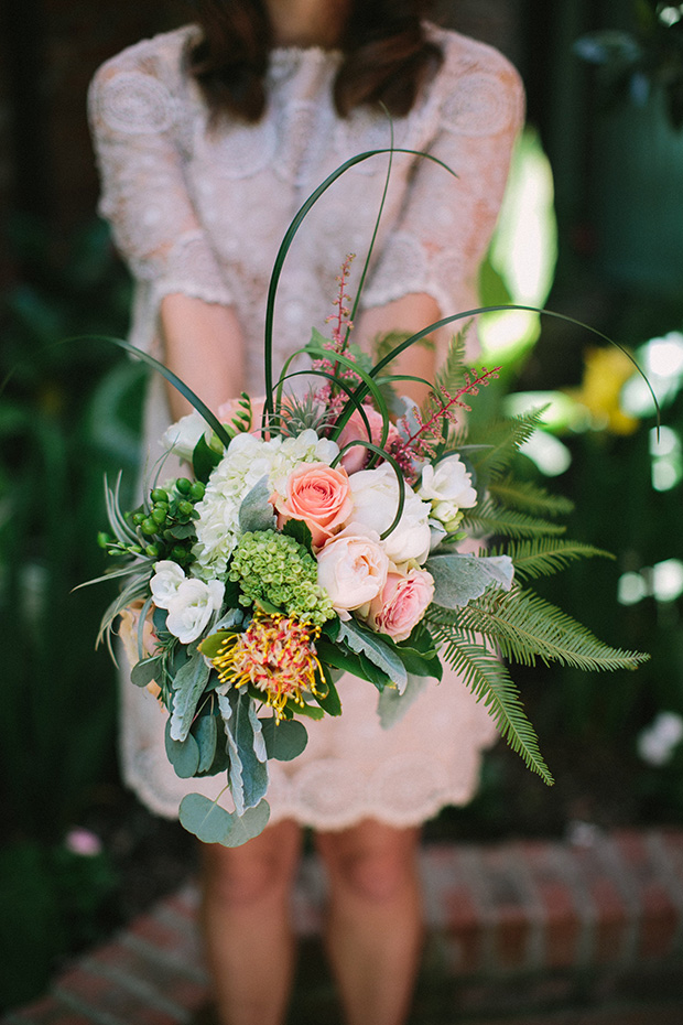 pink white and orange bouquet