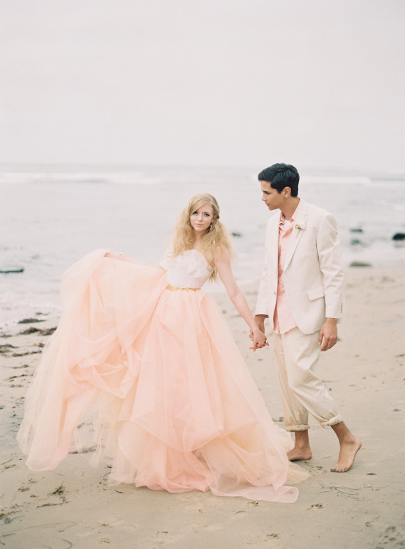 Blush and White Bridal Gown