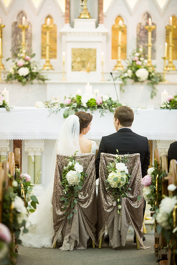 sequin gold chair covers