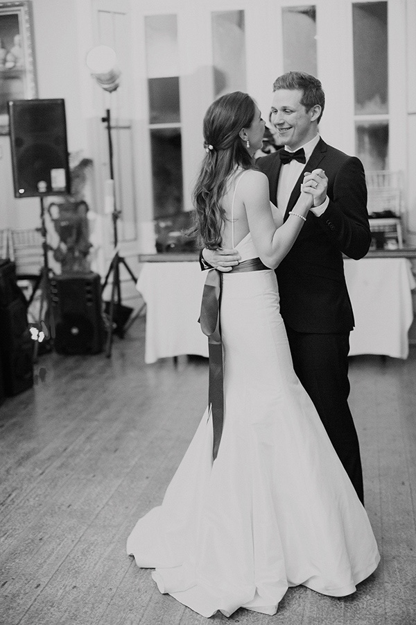 The bride and grooms first dance