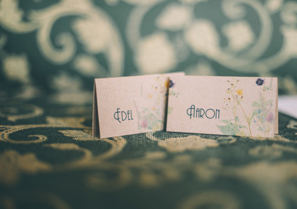 colourful place card settings