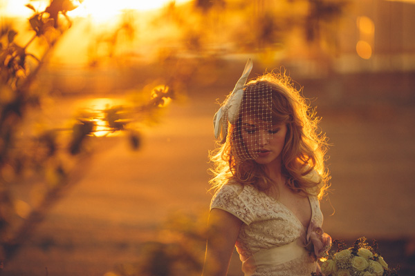 vintage lace wedding gown