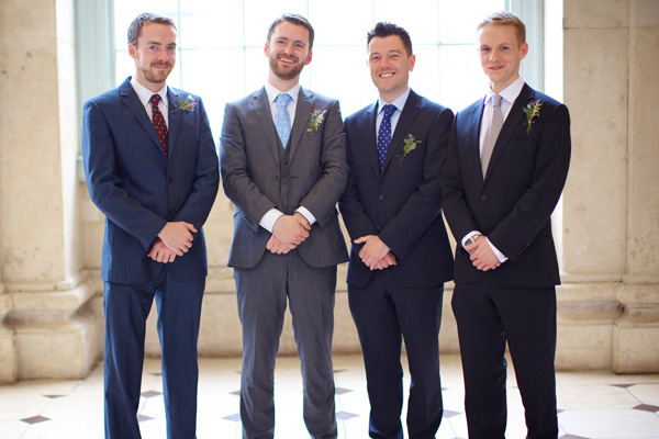 colourful groomsmen