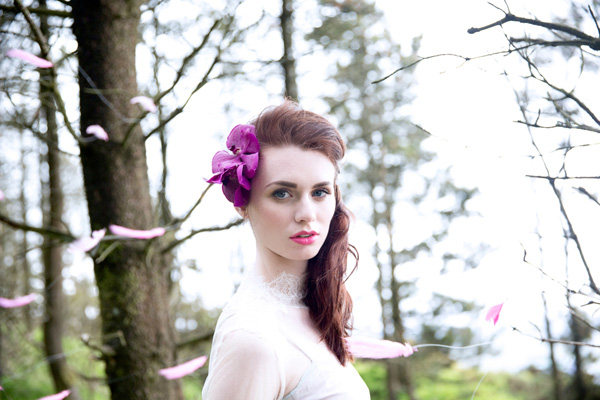 purple flower headpiece