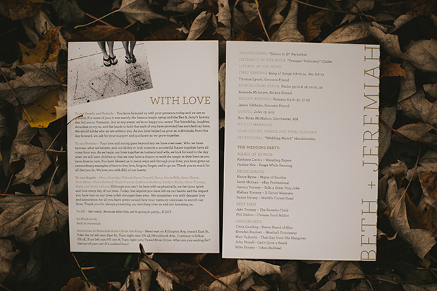 wedding mass booklet stationery