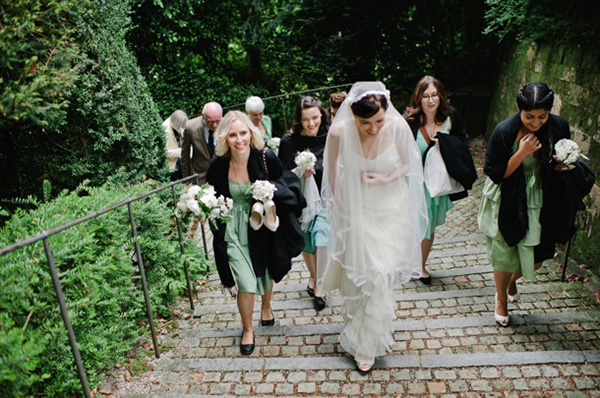 bride making her entrance