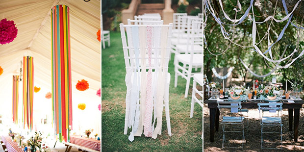 Streamer Wedding Decor Ideas | onefabday.com