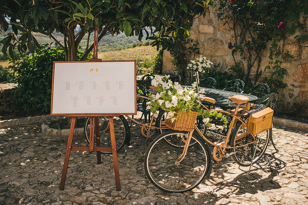 vintage bicycle with flowers