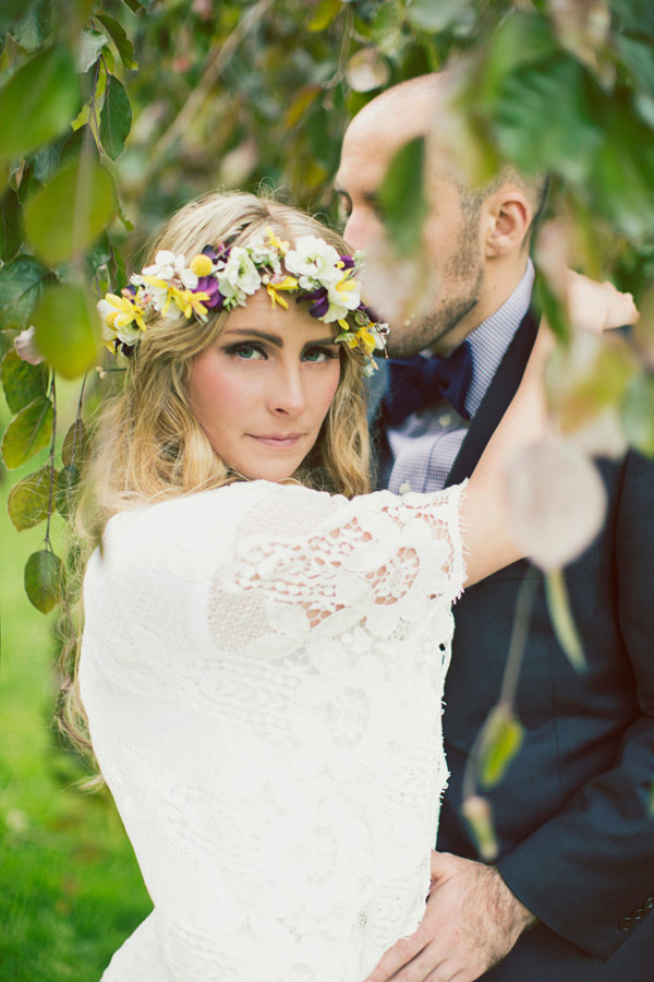 floral hair garland