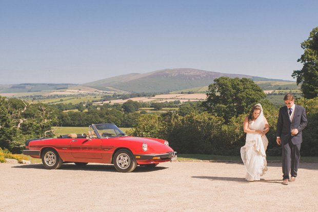 vintage wedding car