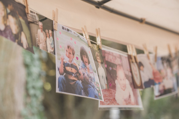 hanging photographs as decor