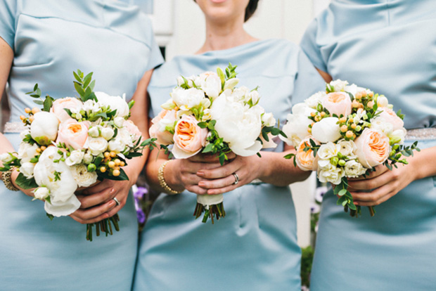 poweder blue bridesmaid dresses