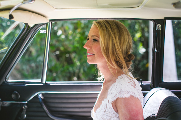 beautiful bride in lace dress