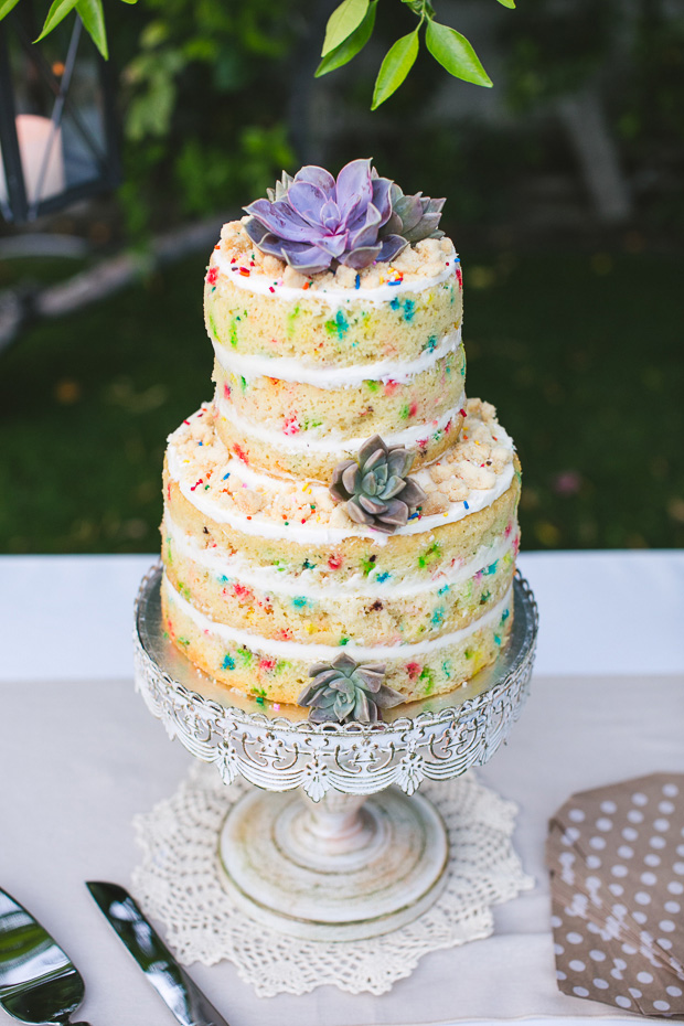 multi coloured wedding cake