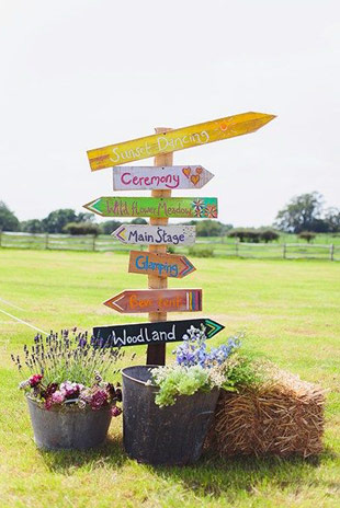 Festival Wedding Signage